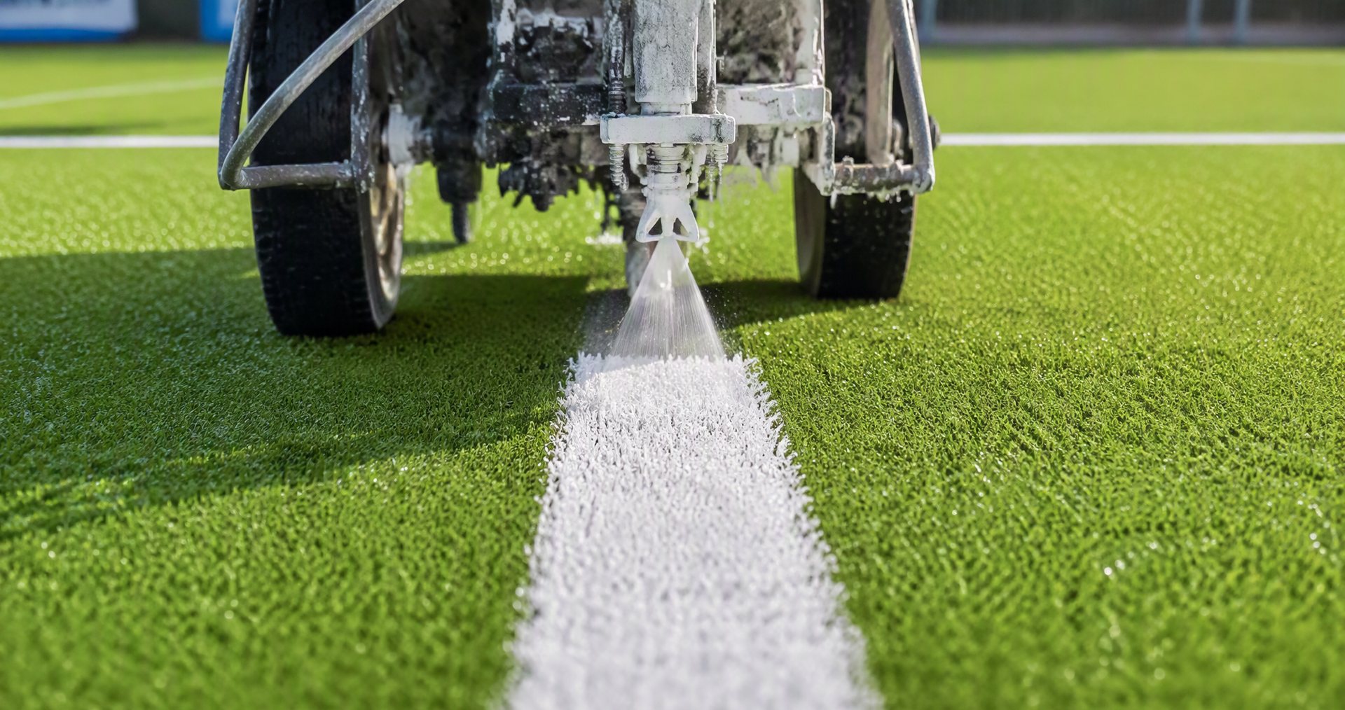 White line marking on artificial hockey grass — Hockey Grass SA